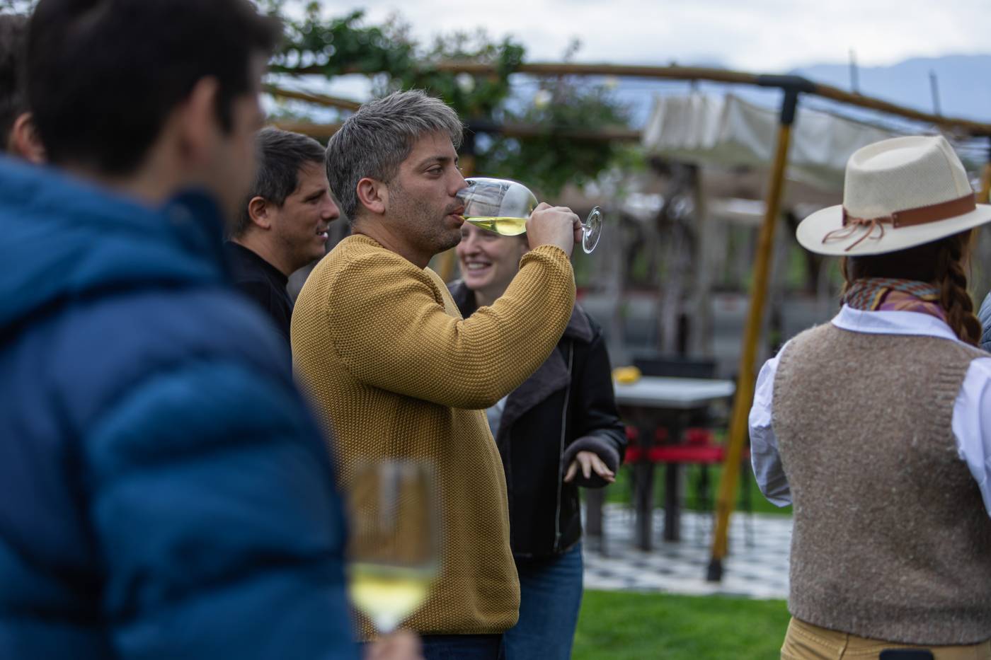 Brindis entre viñedos